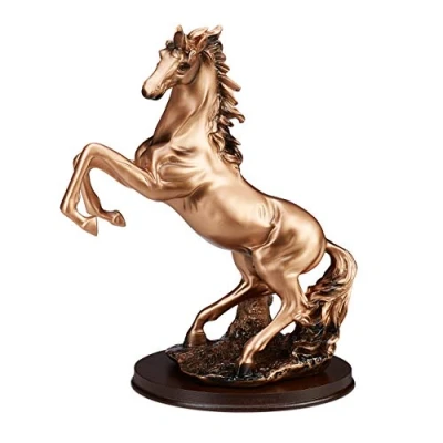 Afbeelding van Relaxdays beeld paard woonkamer beeldje steigerend decoratief paardenbeeld