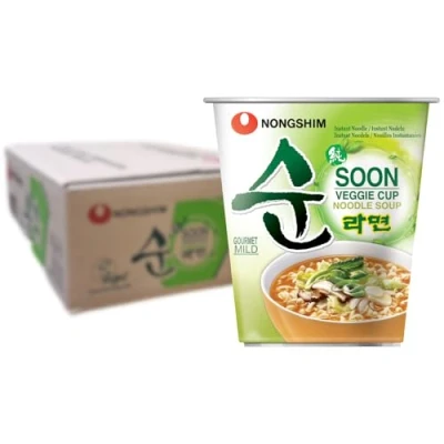 Afbeelding van Nongshim Instant Noedelsoep Soon Veggie 12x67gr 60.00 g