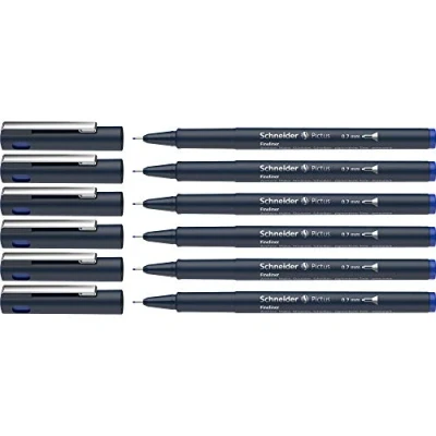 Afbeelding van Schneider Pictus viltstiften, fijne lijndikte, 0,7 mm, blauw, 6 stuks
