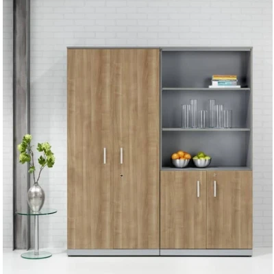 Afbeelding van Dubbele draaideurkast Chief 200x90x42 Robson Eiken met Aluminium ombouw