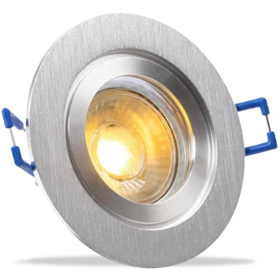 Afbeelding van IP44 LED Inbouwspot Hadley badkamer of buiten Ronde spot Chrome glimmend Extra Warm Wit 2700K 2.7 Watt Philips