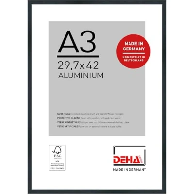 Afbeelding van DEHA Design Fotolijst Tribeca, 29,7 x 42 cm (A3), Mat zwart structuur