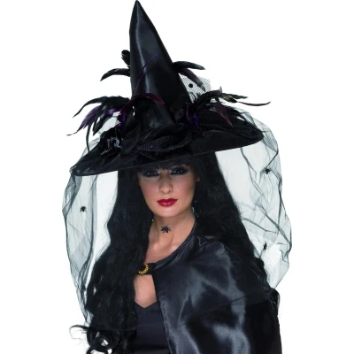 Afbeelding van &quot;Luxueuze heksenhoed voor Halloween volwassenen Verkleedhoofddeksel One size&quot;