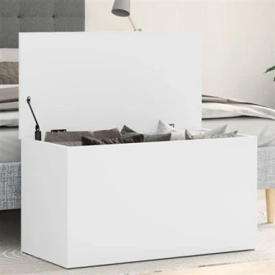 Image de vidaXL Coffre de rangement Blanc 84x42x46 cm Bois d&#039;ingénierie803056