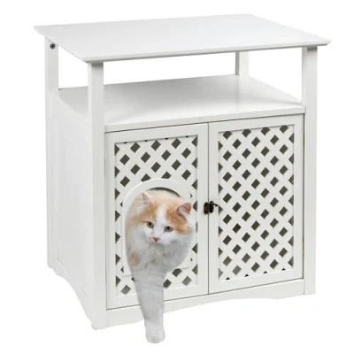Afbeelding van Kerbl 82662 Kattenkast Helena, voor Kattentoilet of Slaapholte, 64x46x65 cm, Wit