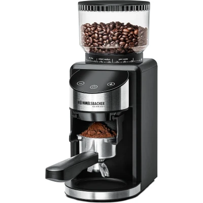 Afbeelding van ROMMELSBACHER EKM 400 koffiemolen, conische molen, antistatische functie, 12 porties, filterhouder, maalgraad in 35 standen, bonenreservoir 220 g, poederreservoir