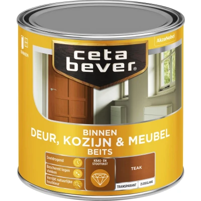 Afbeelding van Ceta Bever Binnenbeits Deur, Kozijn &amp; Meubel Teak 0185 0,25 liter