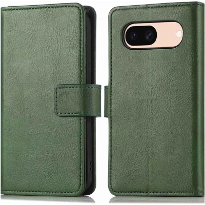 Afbeelding van iMoshion Hoesje Geschikt voor Google Pixel 8a Met Pasjeshouder Luxe Bookcase Groen