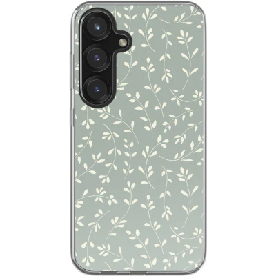 Afbeelding van imoshion hoesje Geschikt voor Samsung Galaxy S25 Design Smoke Green Flowers