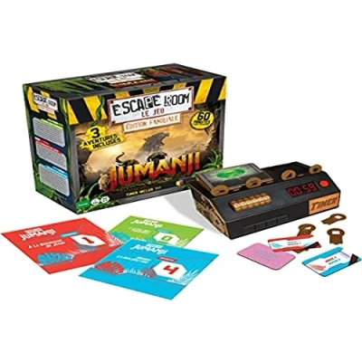 Afbeelding van ESCAPE ROOM het spel JUMANJI familie editie van 3 verschillende avonturen in Frans.