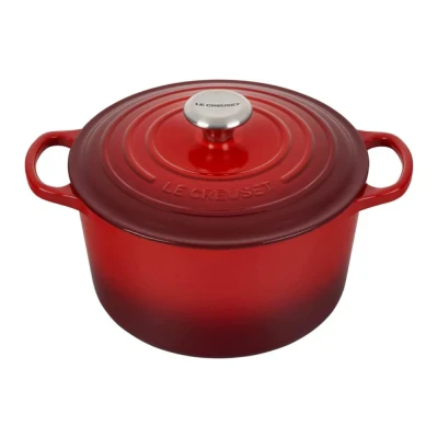 Afbeelding van Le Creuset Braad / Stoofpan Signature Rond Hoog Kersenrood