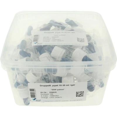 Afbeelding van Druppelflacon Pipet S H 10 30ml M Gar Sluiting