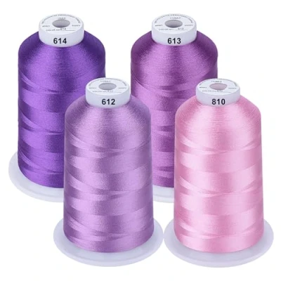Afbeelding van Simthread Borduurgaren van polyester, 5000 m, voor Babylock borduurmachine, Janome, Kenmore, Singer, W6 N (4 paars)