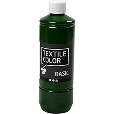 Image de Creotime peinture textile Basic 500ml vert foncé