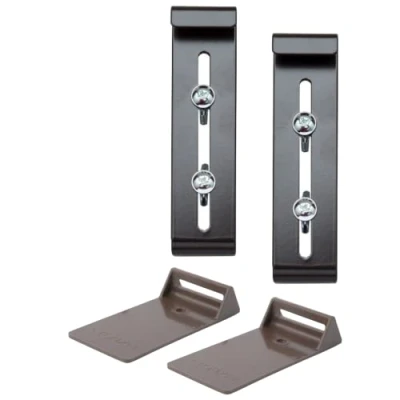 Afbeelding van Plastia FixPot Set van 2 onzichtbare bloembakhouders voor elk raam Met adapter Chocolade Bevestiging zonder boren