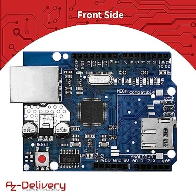 Afbeelding van AZDelivery 3 x Ethernet Schild W5100 met MicroSD kaartsleuf compatibel Arduino Inclusief E Book!