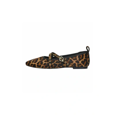 Afbeelding van Sacha Dames Leopard ballerina&#039;s met studs Maat 36