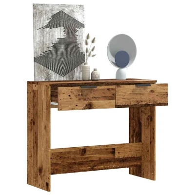 Afbeelding van vidaXL Wandtafel 90x36x75 cm bewerkt hout oud houtkleurig