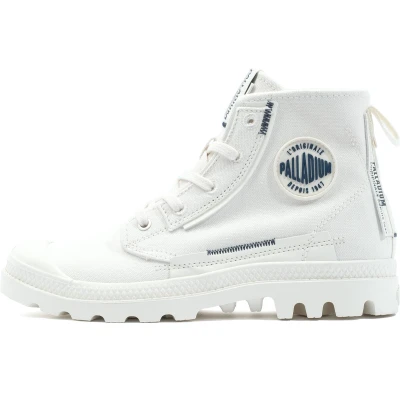 Afbeelding van Palladium Pampa Underlayer Veterboots, Dames, Maat: 39.5, Star white Textiel