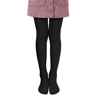 Afbeelding van L&amp;K II panty voor kinderen, klassieke dans, met voet, zachte en comfortabele kousen in verschillende kleuren, 27251, zwart.