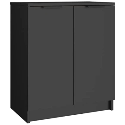 Afbeelding van Schoenenkast 59x35x70 cm bewerkt hout zwart