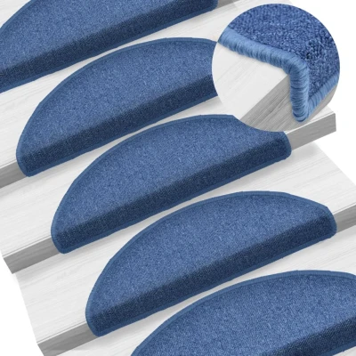 Afbeelding van 15 st Trapmatten 65x24x4 cm blauw