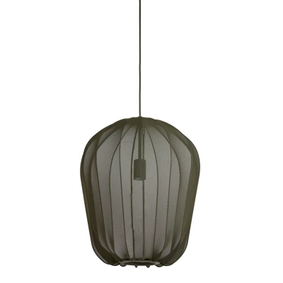 Afbeelding van Plumeria hanglamp Ø42x50 cm donkergroen