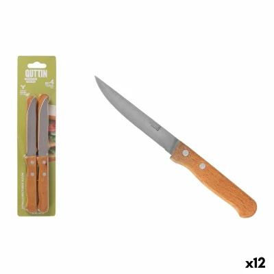 Afbeelding van Messen Set Quttin Natura Bruin Zilverkleurig Roestvrij staal 10,5 cm 4 Onderdelen (12 Stuks)