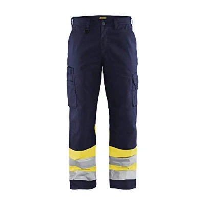 Afbeelding van Blaklader Werkbroek High Vis 1564 1811 Marine/High Geel C56