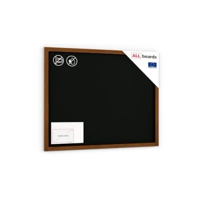 Afbeelding van {parent::item_name.value}} 120x90cm Superficie Nera Cornice Legno Scuro