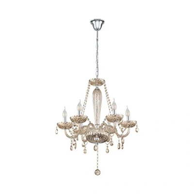 Afbeelding van EGLO Basilano Hanglamp E14 Ø 72 cm Chroom/Cognac