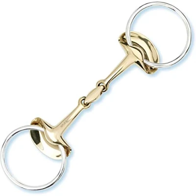 Afbeelding van Stübben Golden Wings Dubbel Gebroken Trens Sweet Iron 14,5cm Agradi.be