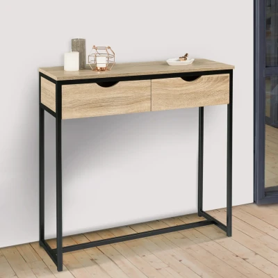 Image de Console 2 tiroirs DETROIT design industriel