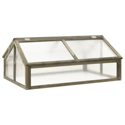 Afbeelding van vidaXL Broeikas 114x80x50 cm vurenhout grijs