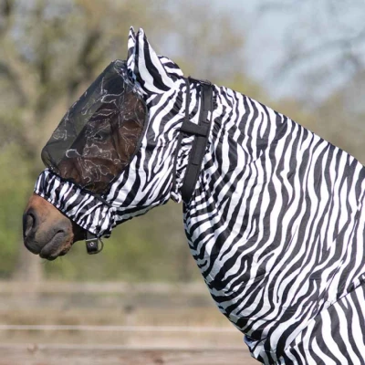 Afbeelding van QHP Eczeemkap maat XL zebra