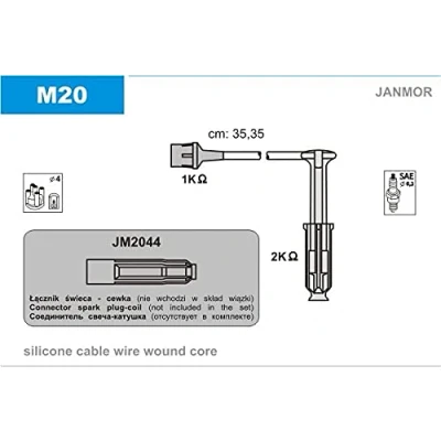 Afbeelding van JANMOR M20 Bougiekabelset MERCEDES BENZ: SLK, ML Class, E Class Saloon