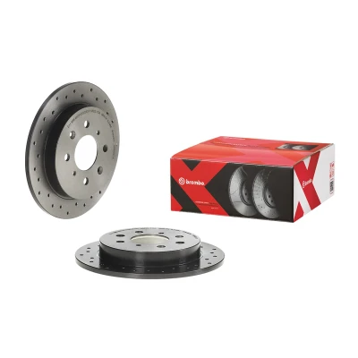 Afbeelding van BREMBO 08.B602.1X Remschijf 239 9 4 Geperforeerd, volledig Gecoat Met schroeven HONDA: JAZZ 3,