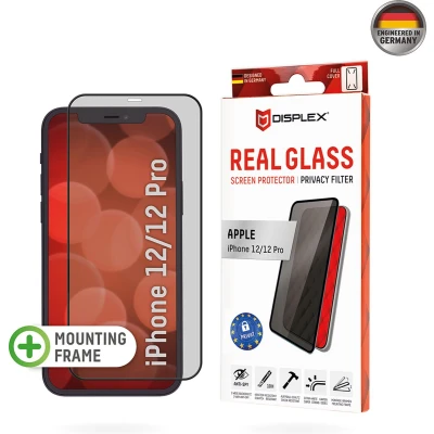 Afbeelding van Displex Privacy Glass FC + Frame screenprotector voor iPhone 12 en Pro transparant