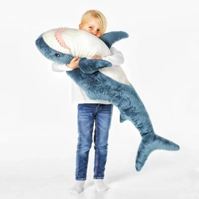 Afbeelding van XIAOHONG 100 cm gigantische haai pluche speelgoed, dier, haai, zacht haaienkussen, kussen voor woondecoratie, cadeau kinderen