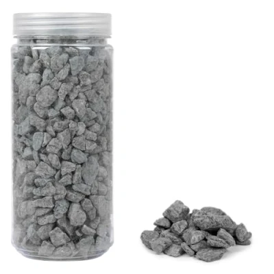 Afbeelding van Heku 30336 25: Decoratieve kiezelstenen, grijs, 750 g, in hersluitbare doos.