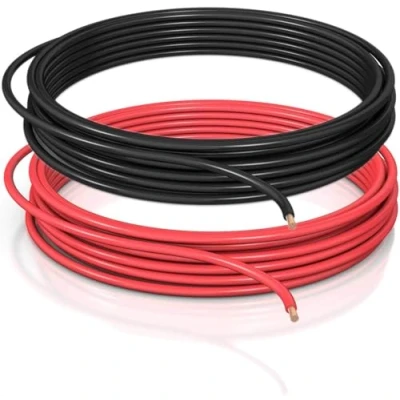Afbeelding van DCSk Voertuigkabel 4 mm² 5 m FLRY B asymmetrisch autokabelkabel set rood/zwart