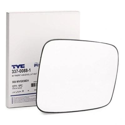 Afbeelding van TYC 337 0088 1 Spiegelglas Links VOLKSWAGEN: TRANSPORTER 4, 4 Bus
