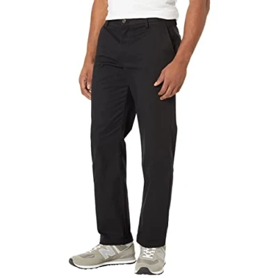 Image de Amazon Essentials Pantalon chino à coupe droite, infroissable, devant plat pour homme, noir, 76,2 x cm (l L)