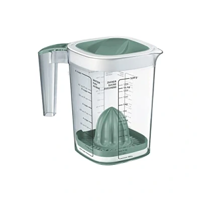 Afbeelding van Rotho Multipurpose Maatbeker met citruspers Multifunctioneel Maat Beker Citrus Pers Loft 1,5 Liter Groen