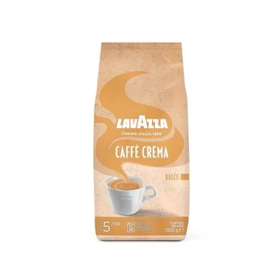 Image de Lavazza, Caffè Crema Dolce, Arabica et Robusta Grains de café Idéal pour machines à expresso avec notes arôme fruits secs, noisette, intensité 5/10, torréfaction moyenne, 1 kg