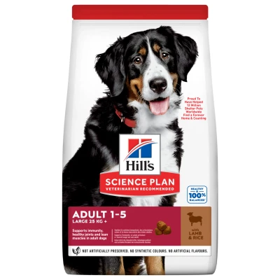 Afbeelding van 2x14kg Adult 1 5 Large Breed met Lam &amp; Rijst Hill&#039;s Science Plan Hondenvoer