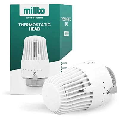 Afbeelding van Millto™ Thermostatische radiatorklep M30 x 1,5, reservekop voor thermostaat 6 niveaus temperatuurmodulatie temperatuurverwarmingssysteem