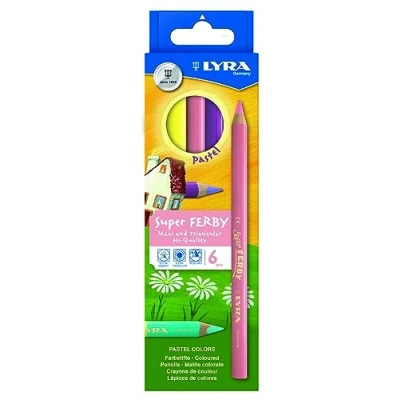 Afbeelding van Lyra Potloden super ferby pastel 6 stuks
