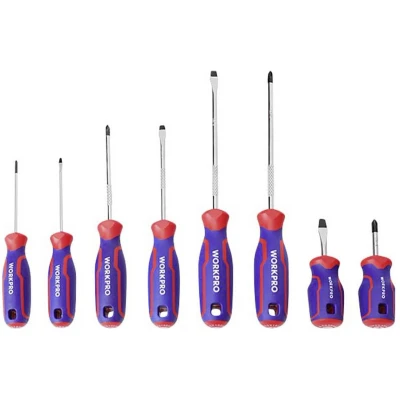 Afbeelding van WorkPro 8 tlg Universeel Schroevendraaierset PH0, PH1, PH2