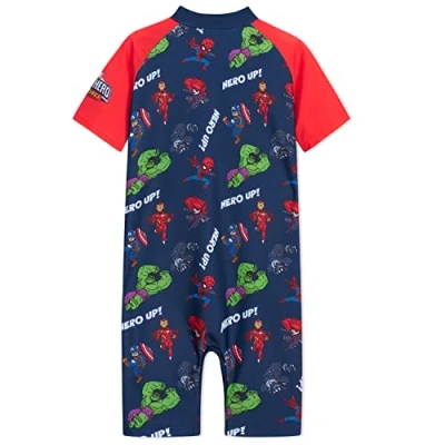 Afbeelding van Marvel Badpak voor jongens, Rood Navy Avengers